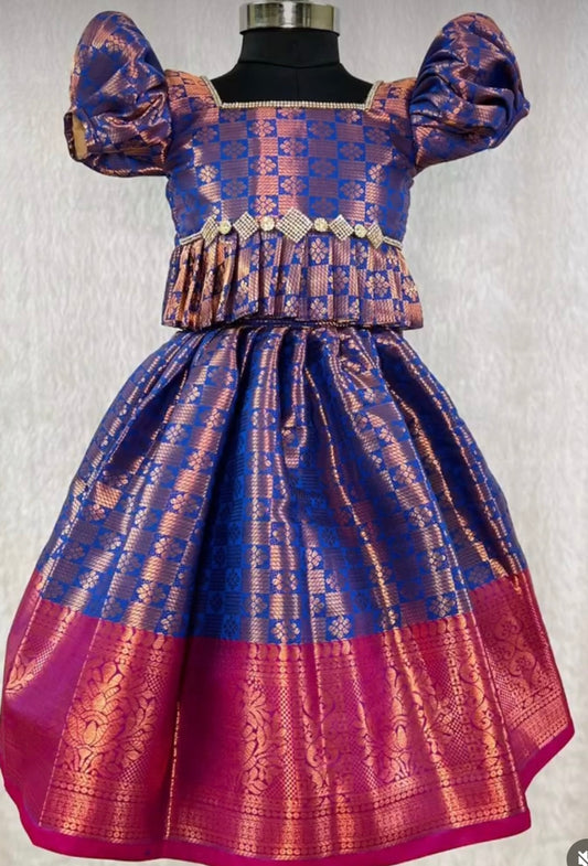 Purple Silk LehengA