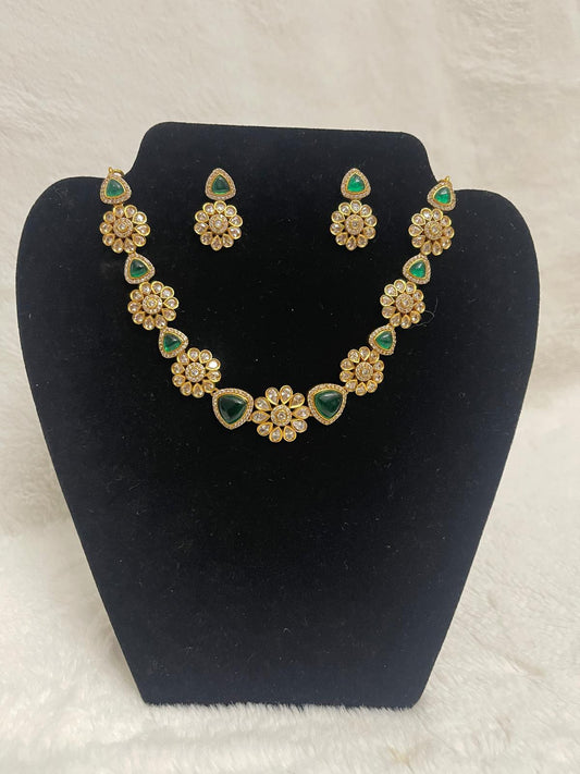 Trendy Dark Green Flower Neckwear!