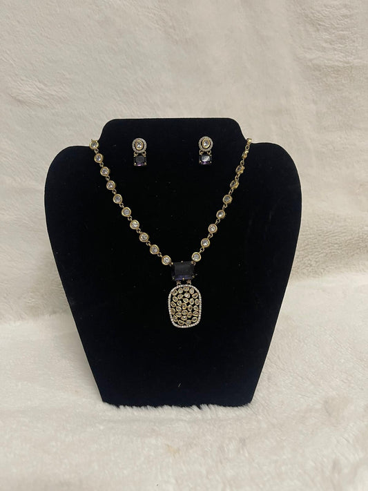 Purple Colored Stone Pendant